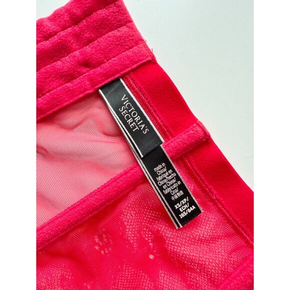 VICTORIA'S SECRET Red Mesh Lace Plunge Bustier Top, Size XS - Picture 9 of 11